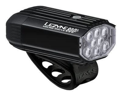 Lezyne Micro Drive 800+ Front Satin Black - LezyneStore.com
