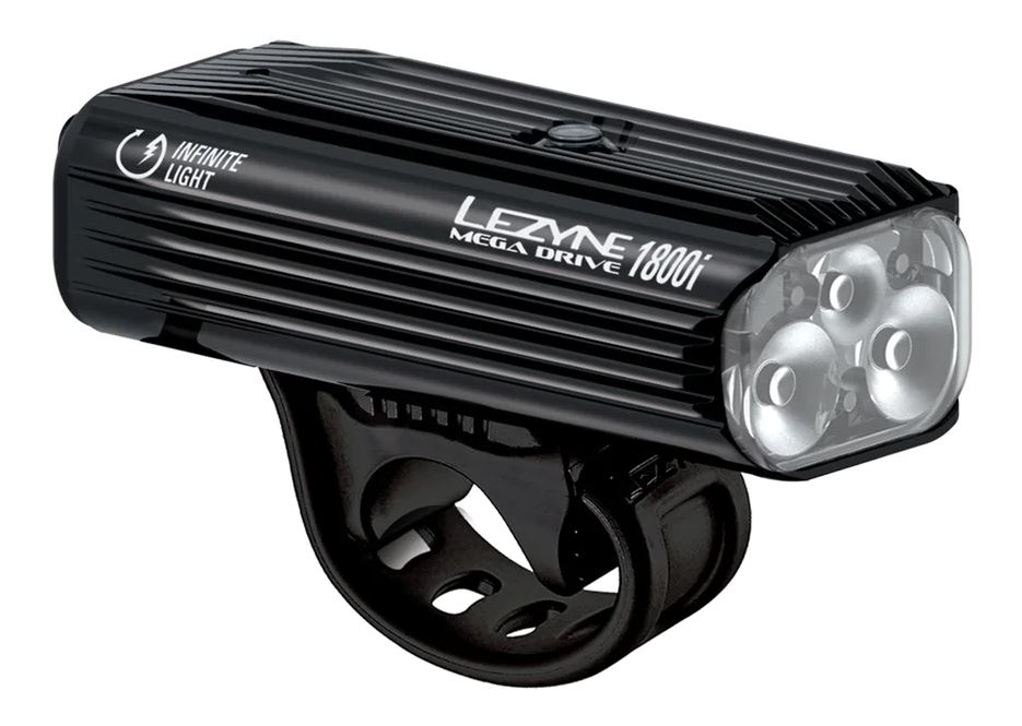 Lezyne Mega Drive 1800i Front Black - LezyneStore.com