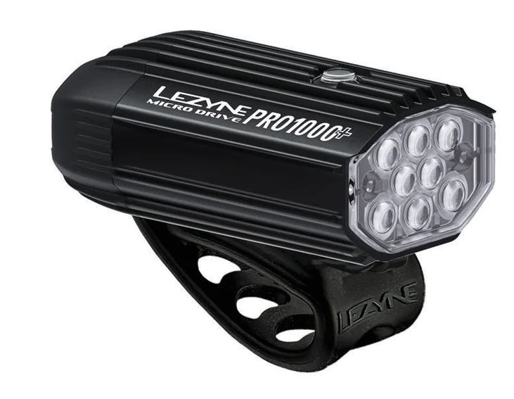 LEZYNE Micro Drive PRO 1000+ ブラック Lezyne Micro Drive Pro 1000+ Front Satin Black - LezyneStore.com